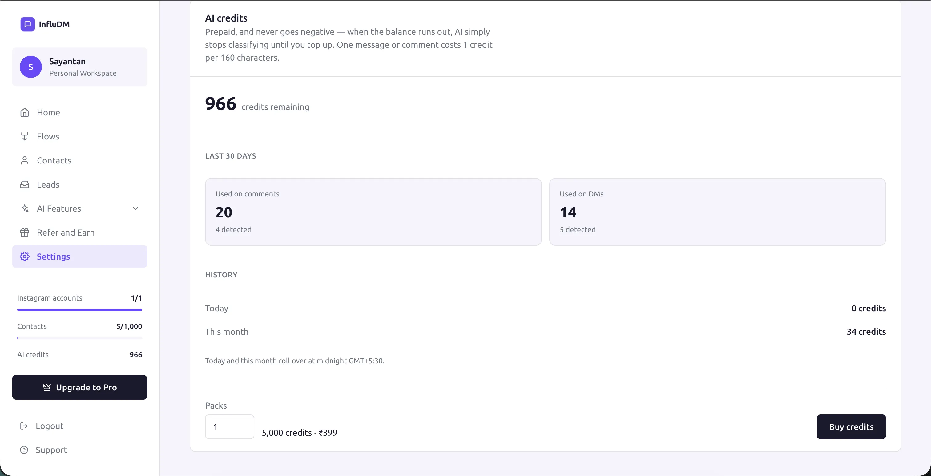 Settings → AI features