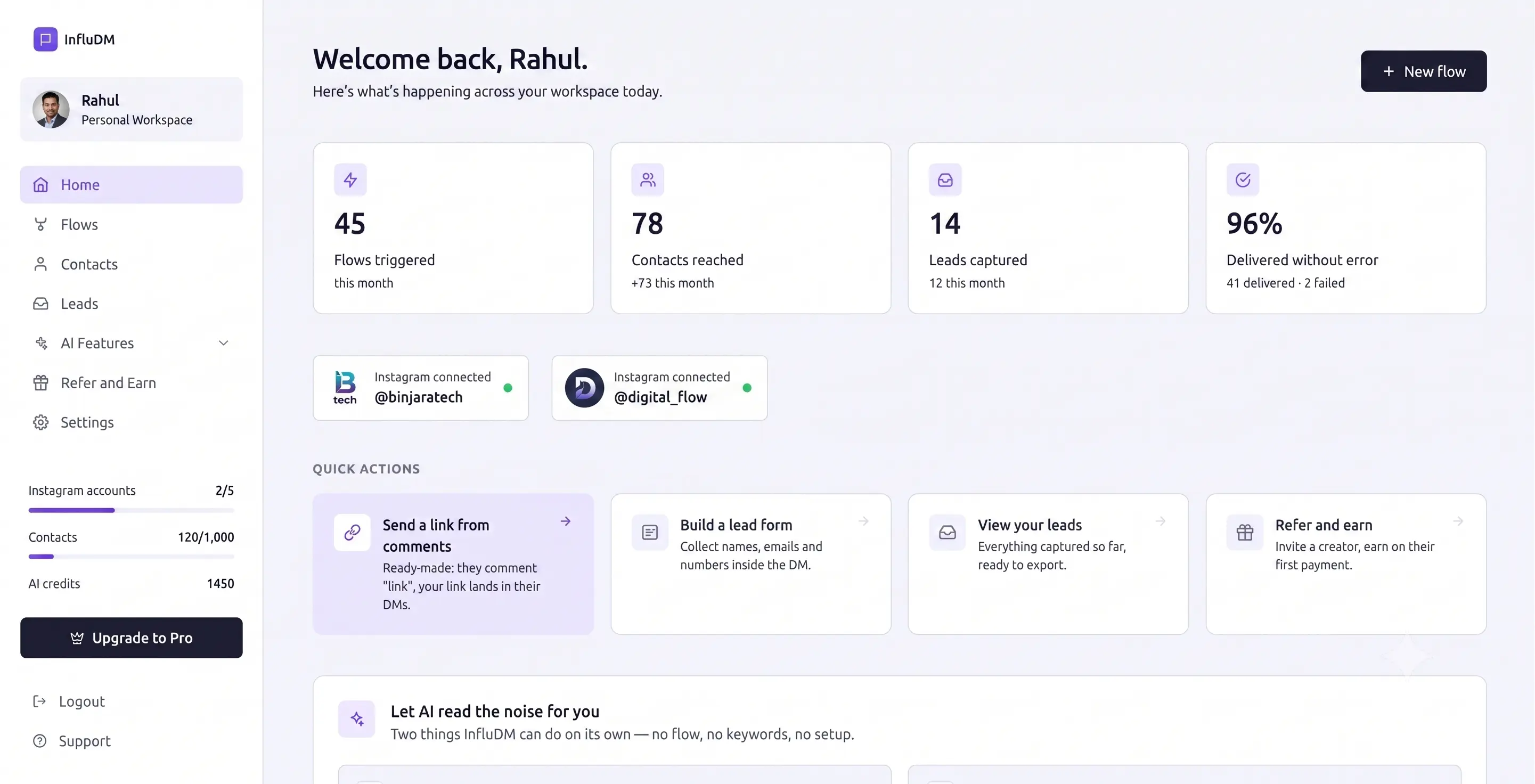 The dashboard